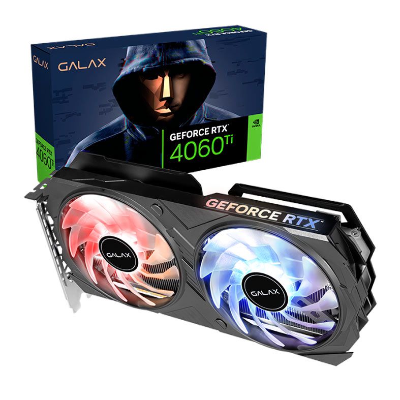Placa de Video Galax GeForce RTX 4060 Ti EX 1-Click OC, 16GB, GDDR6, 128-bit, 46IZL8MD8YEX