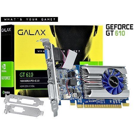 Placa de Video Galax GeForce GT 610 1GB DDR3 64-bit, 61TGS4HX2LTZ