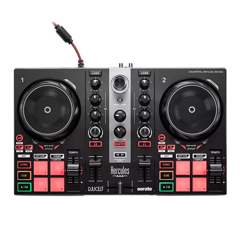 Controladora Hercules DJControl Impulse 200 MK2, Preto,  4780940