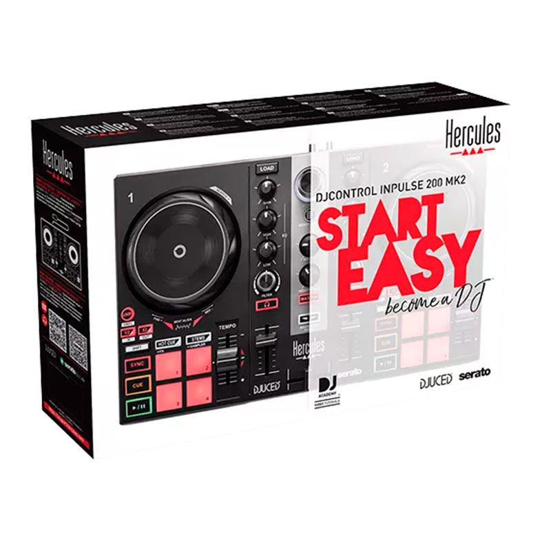 Controladora Hercules DJControl Impulse 200 MK2, Preto,  4780940