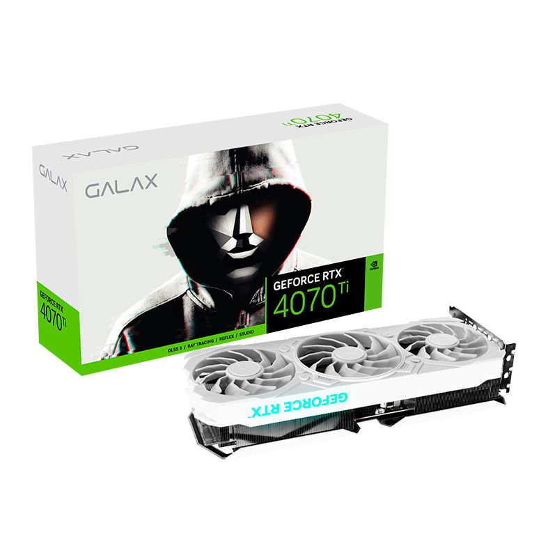 Placa de Video Galax Geforce RTX 4070 Ti EX Gamer White 1-Click OC, 12GB, GDDR6X, 192-bit, 47IOM7MD7BGW