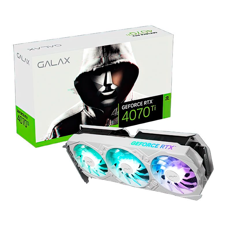 Placa de Video Galax Geforce RTX 4070 Ti EX Gamer White V2 1-Click OC, 12GB, GDDR6X, 192-bit, 47IOM7MD8KWE-NAC