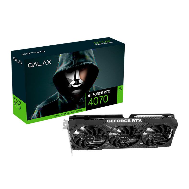 Placa de Video Galax GeForce RTX 4070 1-Click OC 3X, 12GB, GDDR6X, 192-bit, 47NOM7MD7QOC