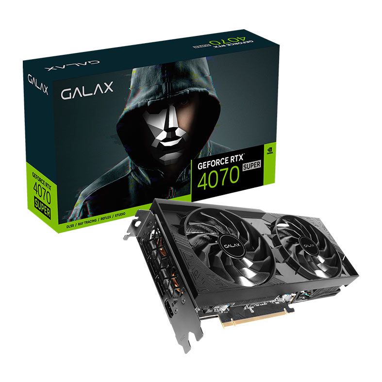 Placa de Video Galax GeForce RTX 4070 Super 1-Click OC 2X, 12GB, GDDR6X, 192-bit, 47SOM7MD9PSU