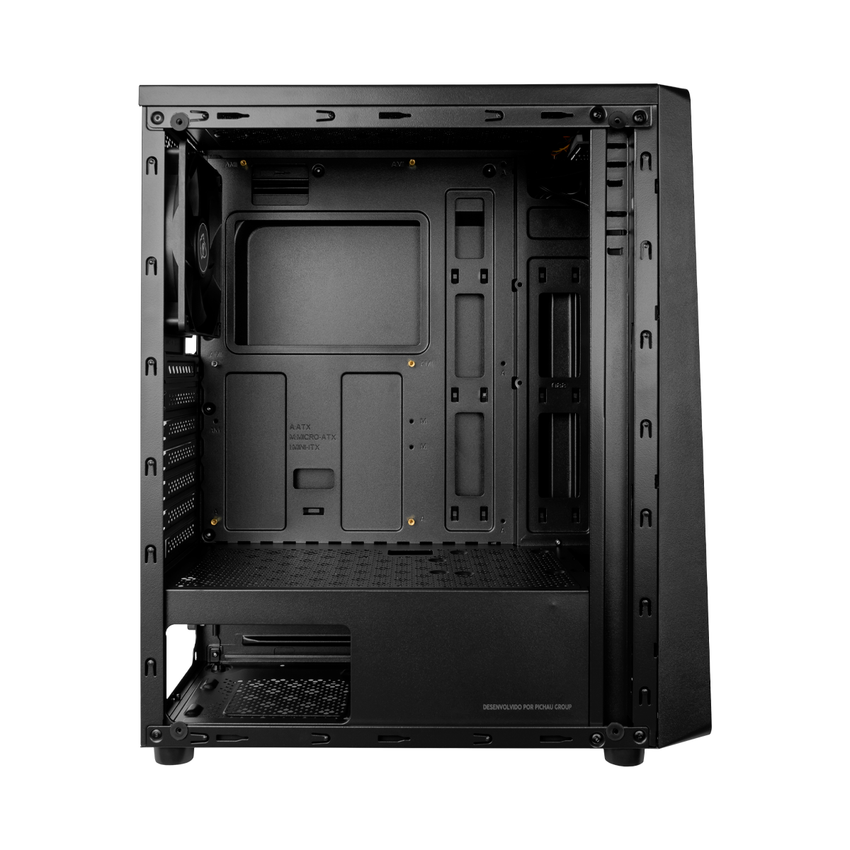 Kit Gabinete Gamer Crusader + Fonte Tomahawk 500w + Cabo de Força