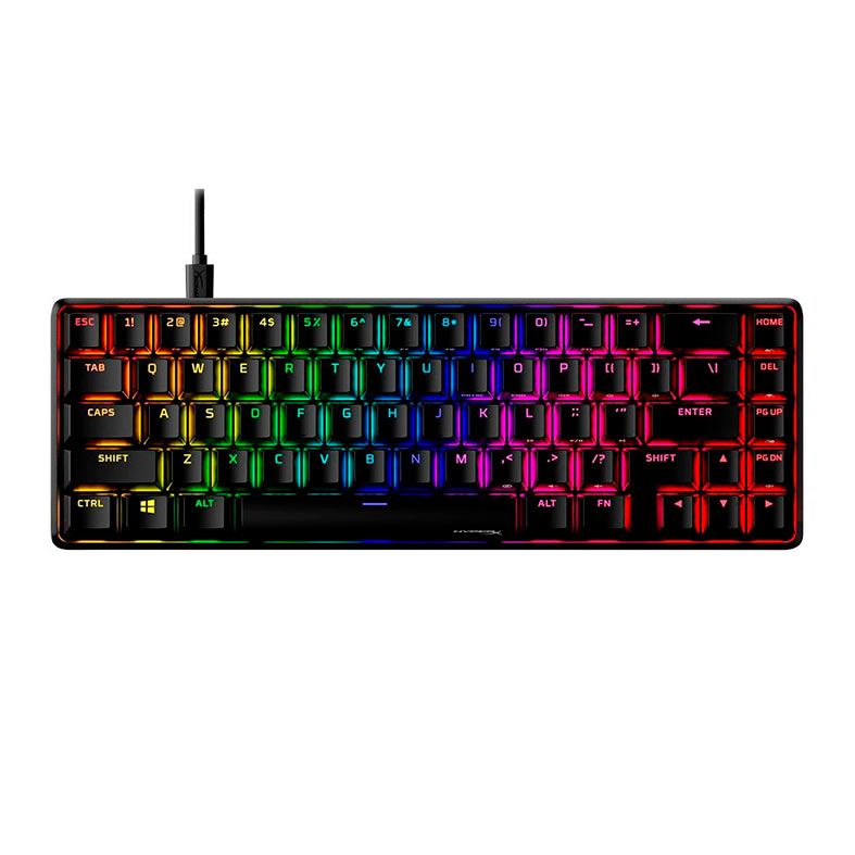 Teclado Mecanico Gamer HyperX Alloy Origins, RGB, 65 %, Switch Red, Preto, 4P5D6AAABA