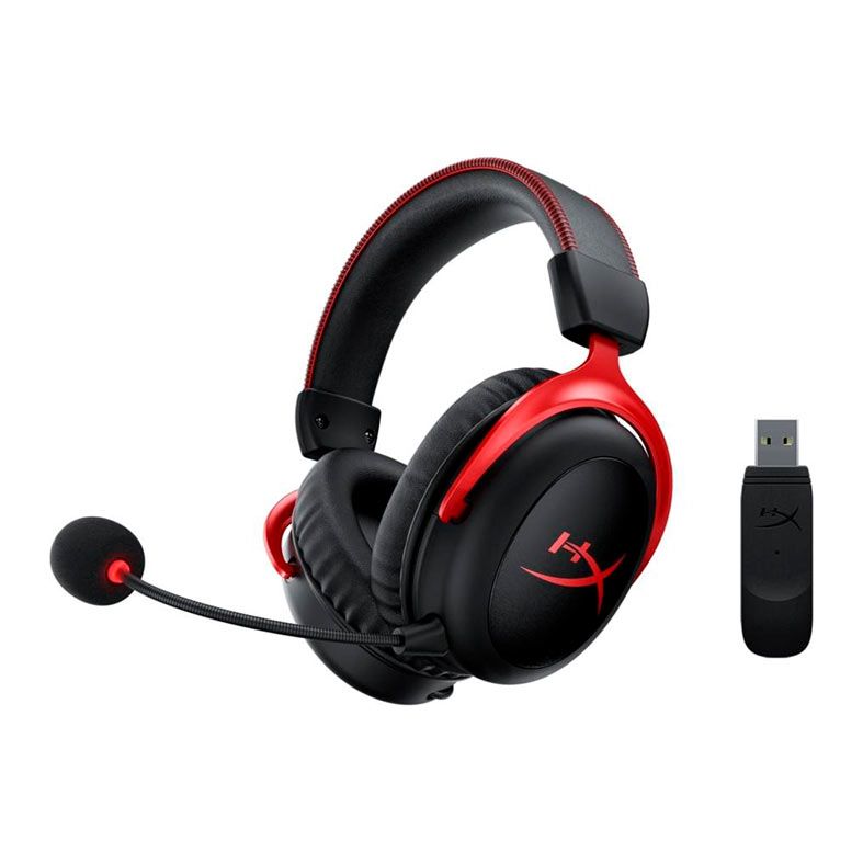 Headset Gamer HyperX Cloud II, Wireless, Som Surround 7.1, Drivers 53mm, Preto/Vermelho, 4P5K4AA