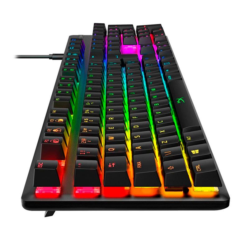 Teclado Mecanico Gamer HyperX Alloy Origins, RGB, ABNT2, Switch Azul, Preto, 4P5P0A2AC4