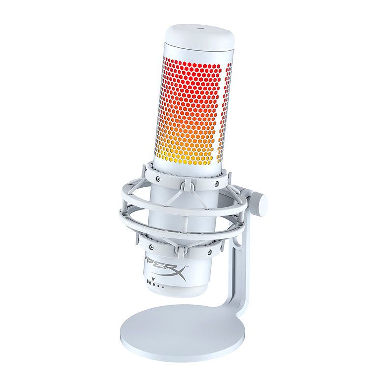 Microfone HyperX Quadcast S, RGB, USB, Branco, 519P0AA