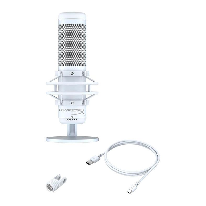 Microfone HyperX Quadcast S, RGB, USB, Branco, 519P0AA