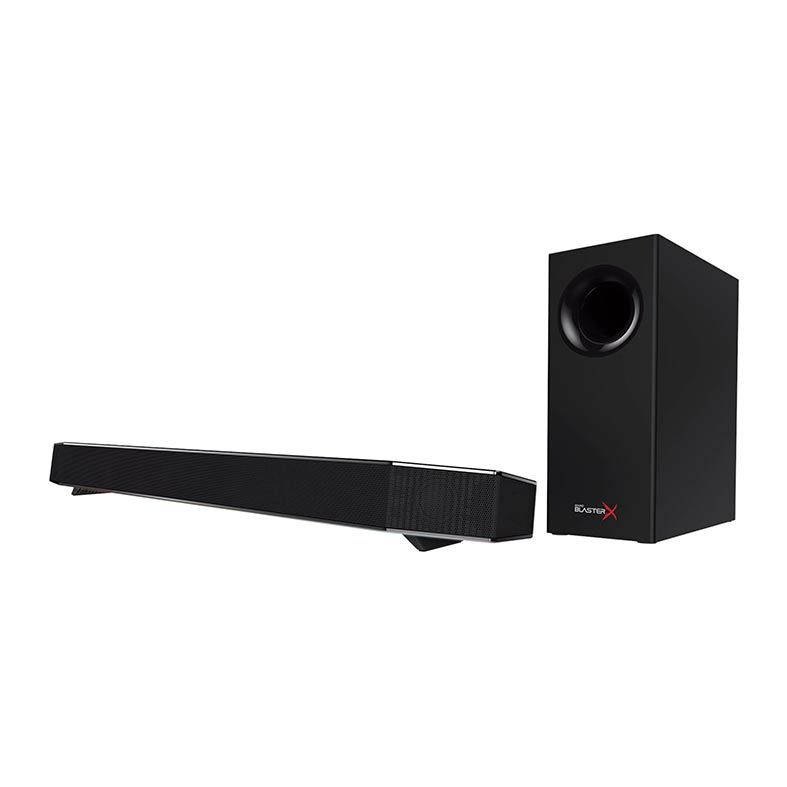 Caixa de Som Creative Sound BlasterX Katana, Led Aurora Reactive, 150W RMS, Bluetooth, Cabo Optico, USB e AUX, Preto, 51MF8245AA000