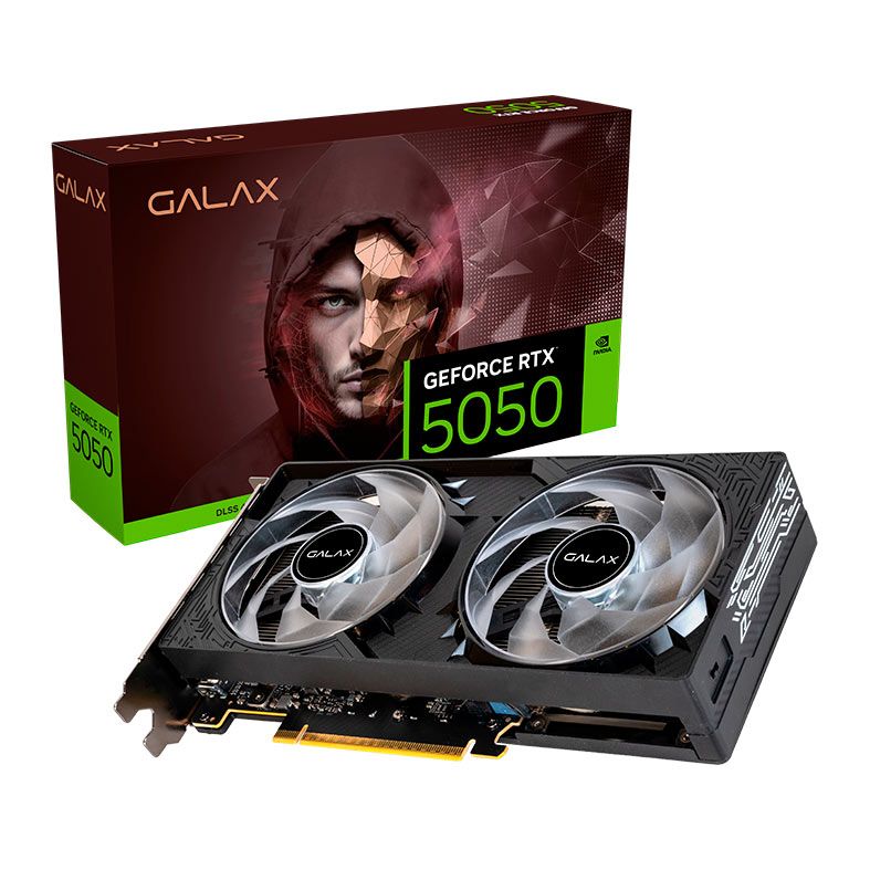 Placa de Video Galax GeForce RTX 5050 1-Click OC V2, 8GB, GDDR6, 128-bit, 55NSL8MHDXRE-NAC
