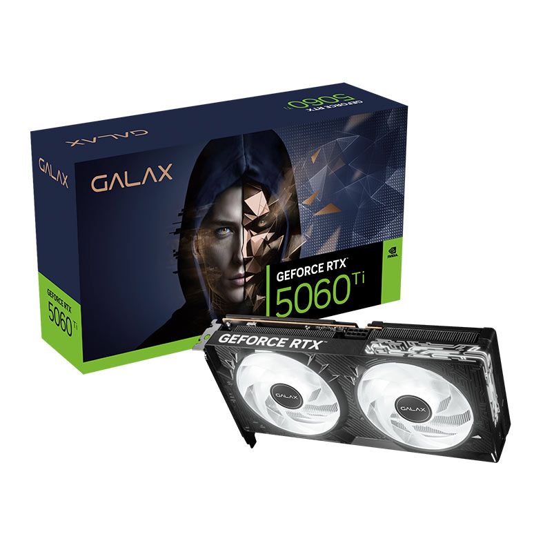 Placa de Video Galax GeForce RTX 5060 Ti 1-Click OC, 16GB, GDDR7, 128-bit, 56IZN8MDCPOC