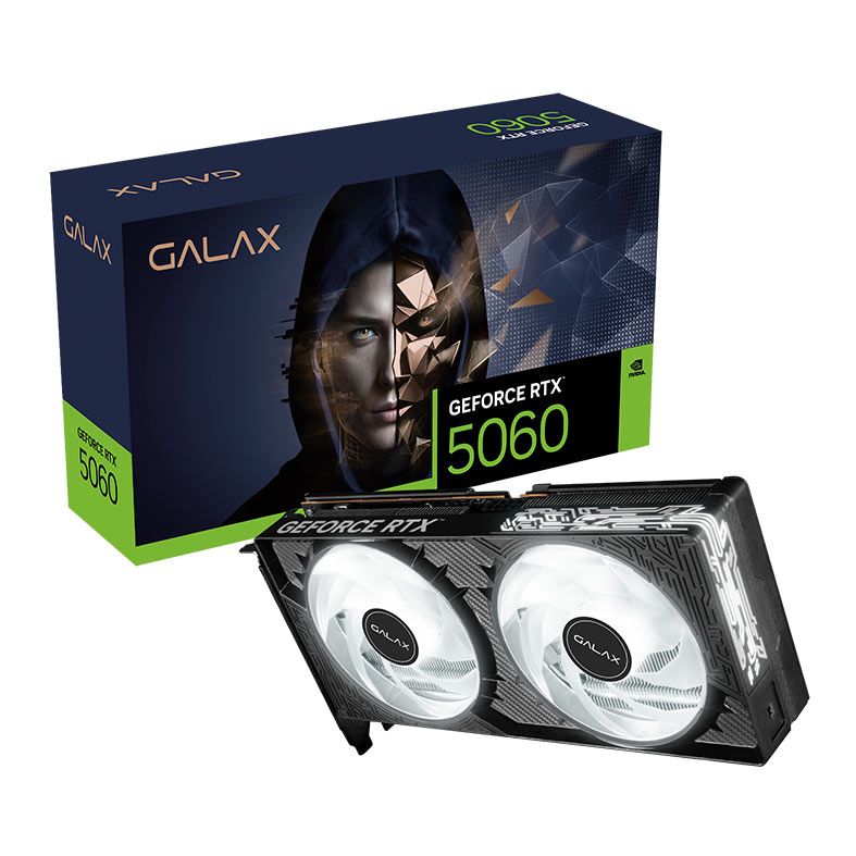 Placa de Video Galax GeForce RTX 5060 1-Click OC Launch Edition, 8GB, GDDR7, 128-bit, 56NSN8MDCPLE