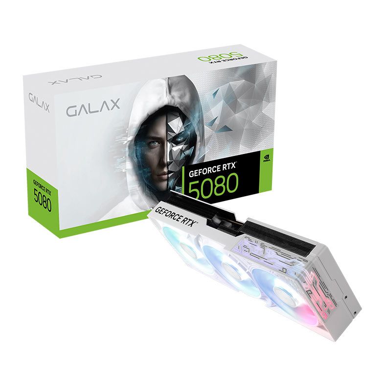 Placa de Video Galax GeForce RTX 5080 1-Click OC White, 16GB