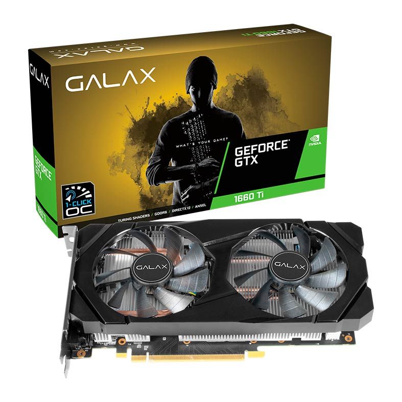 Placa de Video Galax GeForce GTX 1660 Ti 1-Click OC, 6GB, GDDR6, 192-Bit, 60IRL7DSY91C-NAC