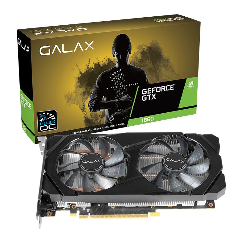 Placa de Video Galax GeForce GTX 1660 1-Click OC, 6GB, GDDR5, 192-bit, 60SRH7DSY91C-NAC