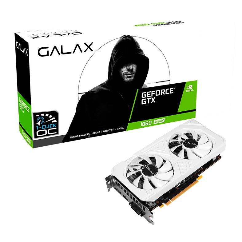 Placa de Video Galax GeForce GTX 1660 Super 6GB EX White 1-Click OC 192-bit, 60SRL7DS04WS