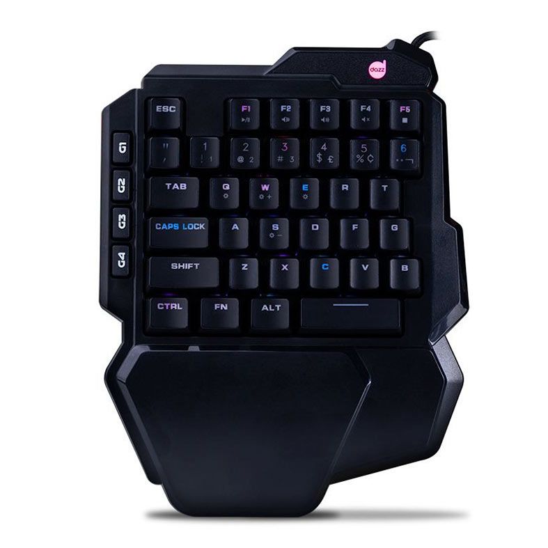 Teclado Mecanico Gamer Dazz Shuriken, RGB, Switch Azul, Preto, 62000020