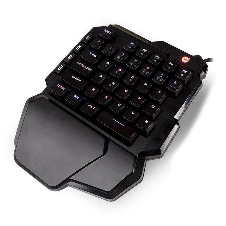 Teclado Mecanico Gamer Dazz Shuriken, RGB, Switch Azul, Preto, 62000020