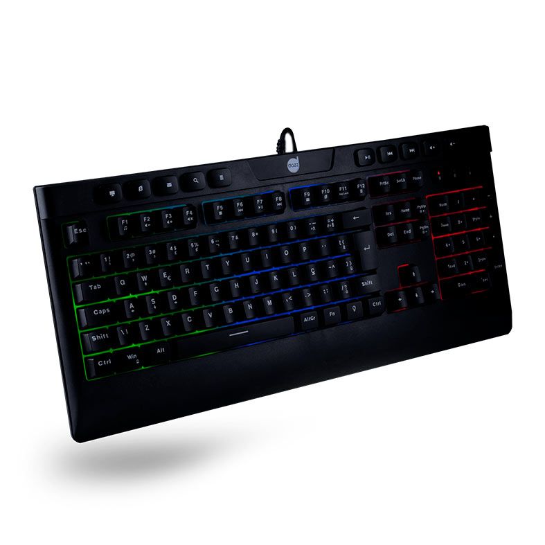 Teclado Gamer Dazz Ballistic Cinetic, Rainbow, ABNT2, Preto, 62000042