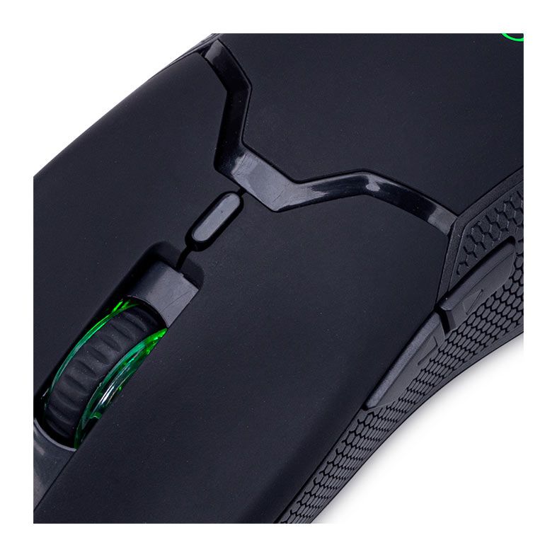 Mouse Gamer Dazz Orpheus, Led Verde, 12000DPI, 6 Botoes, Preto, 62000089