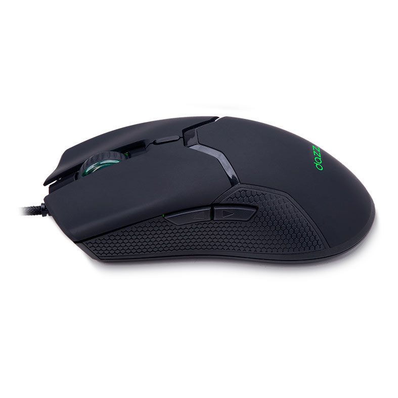 Mouse Gamer Dazz Orpheus, Led Verde, 12000DPI, 6 Botoes, Preto, 62000089