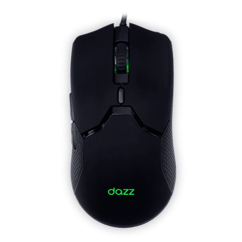 Mouse Gamer Dazz Orpheus, Led Verde, 12000DPI, 6 Botoes, Preto, 62000089