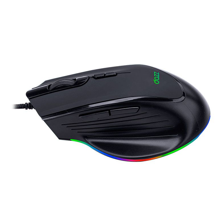 Mouse Gamer Dazz Colossus, Led Rainbow, 12000DPI, 7 Botoes, Preto, 62000090