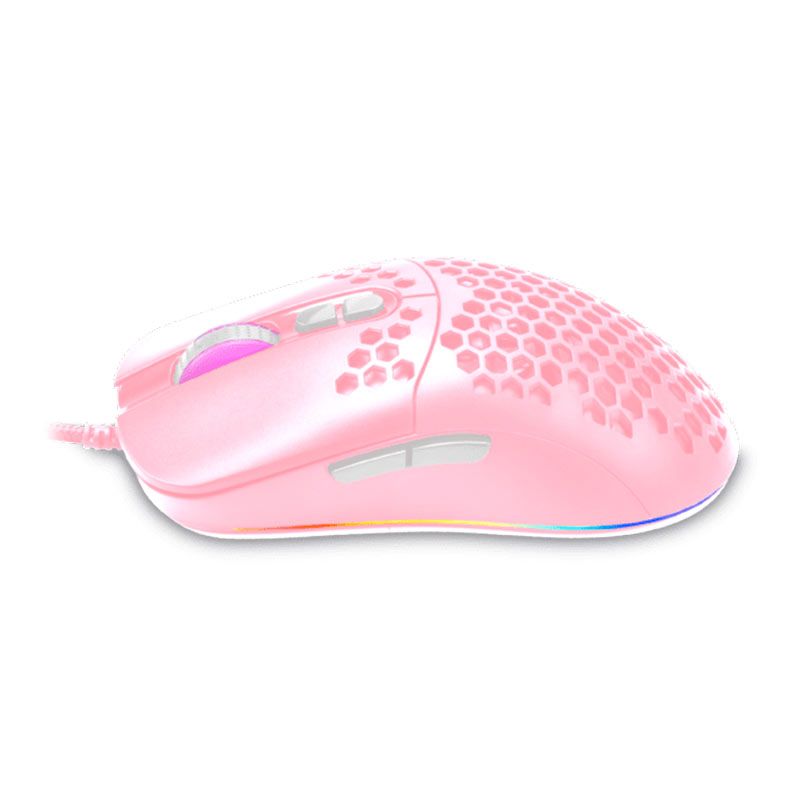 Mouse Gamer Dazz Skadi, RGB, 12000DPI, 7 Botoes, Rosa, 62000093