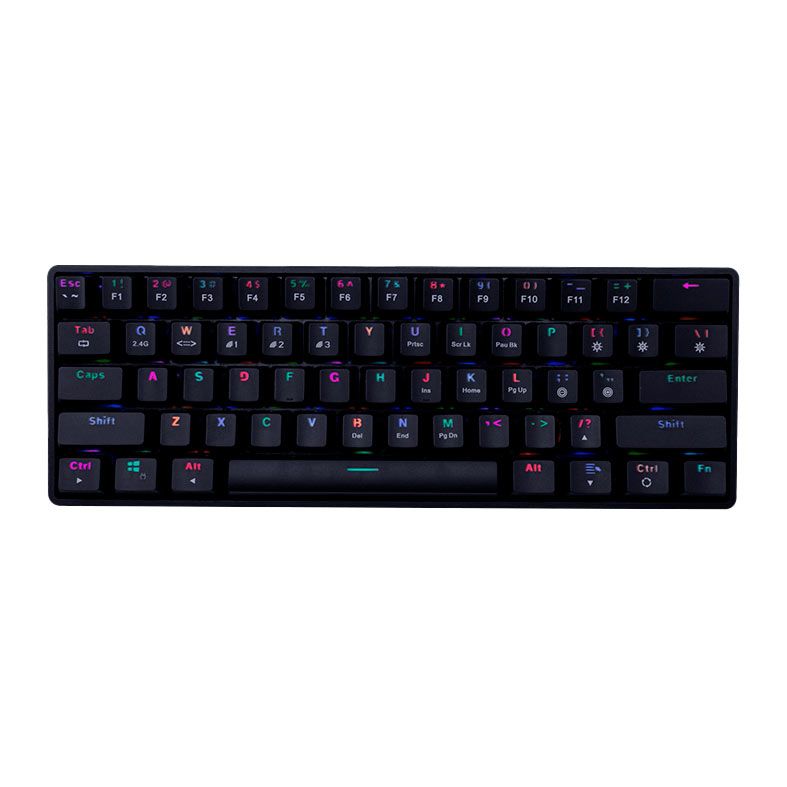Teclado Mecanico Gamer Dazz MK-60, RGB, Bluetooth, Switch Blue, Preto, 62000096