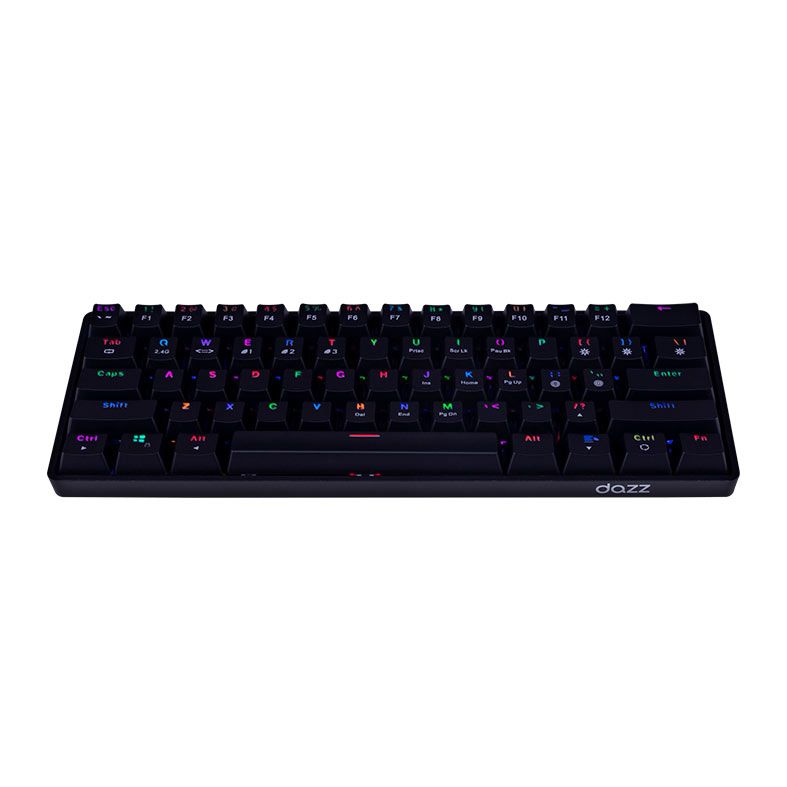Teclado Mecanico Gamer Dazz MK-60, RGB, Bluetooth, Switch Blue, Preto, 62000096