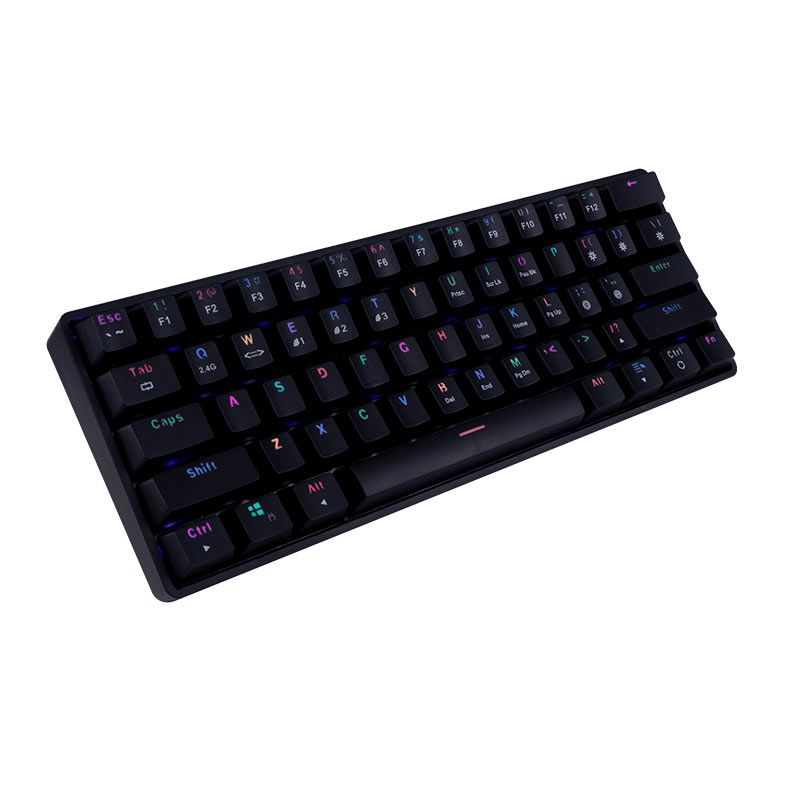 Teclado Mecanico Gamer Dazz MK-60, RGB, Bluetooth, Switch Blue, Preto, 62000096