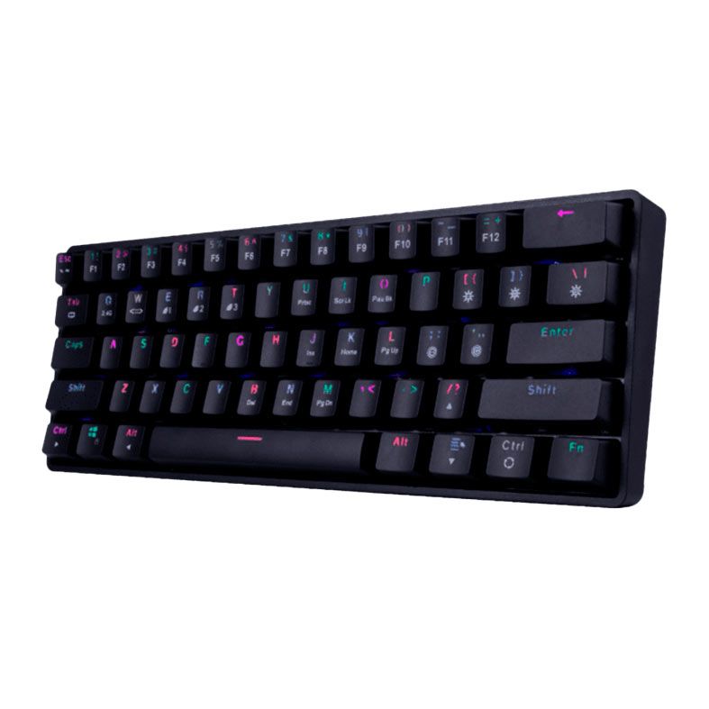 Teclado Mecanico Gamer Dazz MK-60, RGB, Bluetooth, Switch Blue, Preto, 62000096