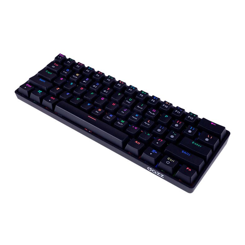 Teclado Mecanico Gamer Dazz MK-60, RGB, Bluetooth, Switch Blue, Preto, 62000096