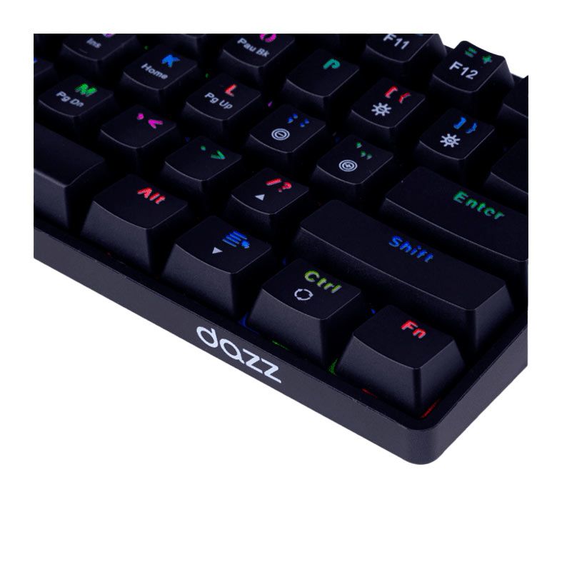 Teclado Mecanico Gamer Dazz MK-60, RGB, Bluetooth, Switch Blue, Preto, 62000096