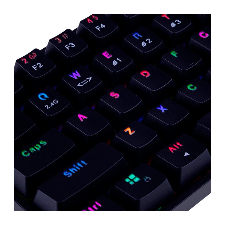 Teclado Mecanico Gamer Dazz MK-60, RGB, Bluetooth, Switch Blue, Preto, 62000096