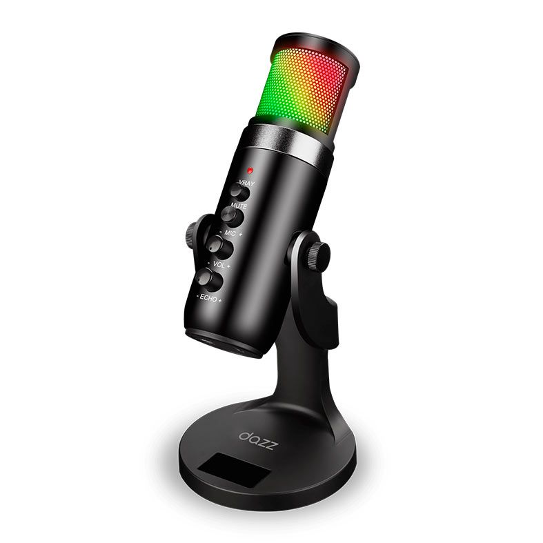 Microfone Condensador DAZZ X Pro, RGB, USB, Preto, 62000110