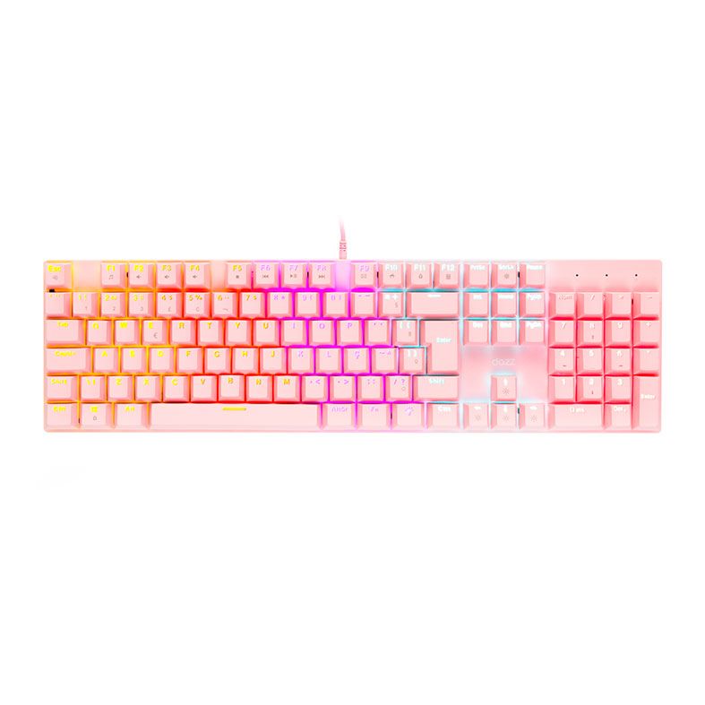 Teclado Mecanico Gamer Dazz Orion Essential, RGB, ABNT2, Switch Azul, Rosa, 62000132
