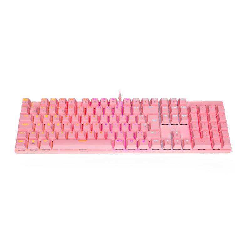 Teclado Mecanico Gamer Dazz Orion Essential, RGB, ABNT2, Switch Azul, Rosa, 62000132