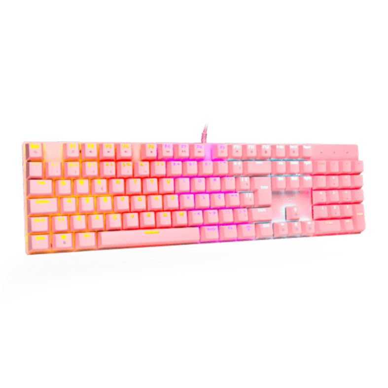Teclado Mecanico Gamer Dazz Orion Essential, RGB, ABNT2, Switch Azul, Rosa, 62000132