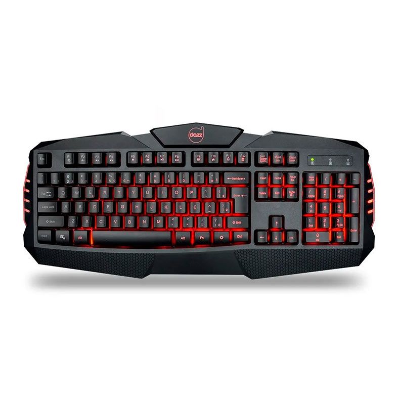 Combo Gamer 4x1 Dazz Arsenal, Teclado ABNT2, Mouse 4000 DPI, Mousepad 360x280x3 mm, Headset, 625237