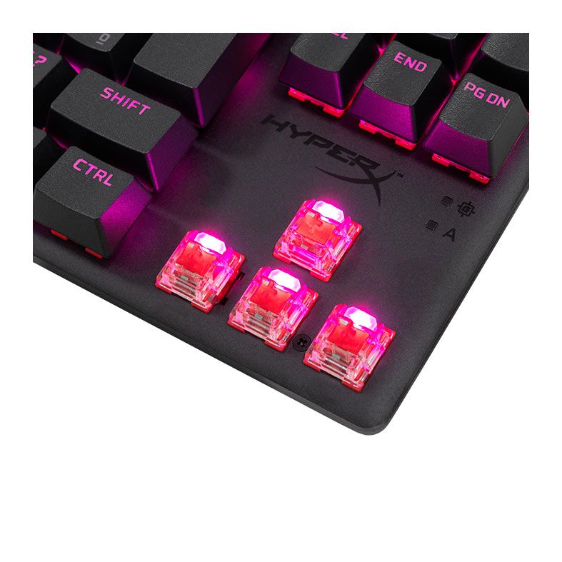 Teclado Mecanico Gamer HyperX Alloy Origins, RGB, ABNT2, Switch Red, Preto, 639N7AA-AC4