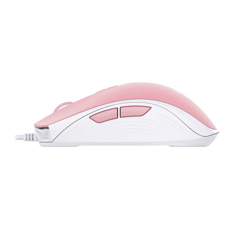 Mouse Gamer HyperX Pulsefire Core, RGB, 6200DPI, 7 Botoes, Rosa e Branco, 639P1AA