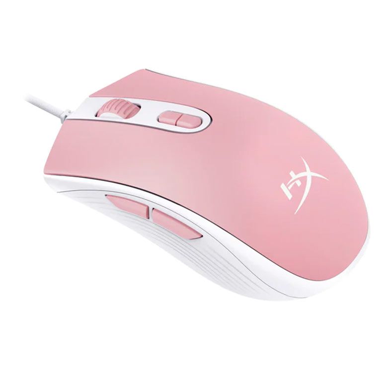 Mouse Gamer HyperX Pulsefire Core, RGB, 6200DPI, 7 Botoes, Rosa e Branco, 639P1AA