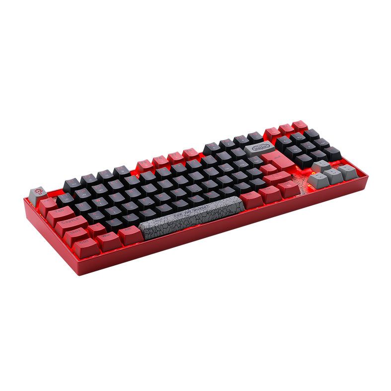 Teclado Mecanico Gamer Redragon World of Warcraft Horda, Led Vermelho, Switch Blizzard, 6975763141694