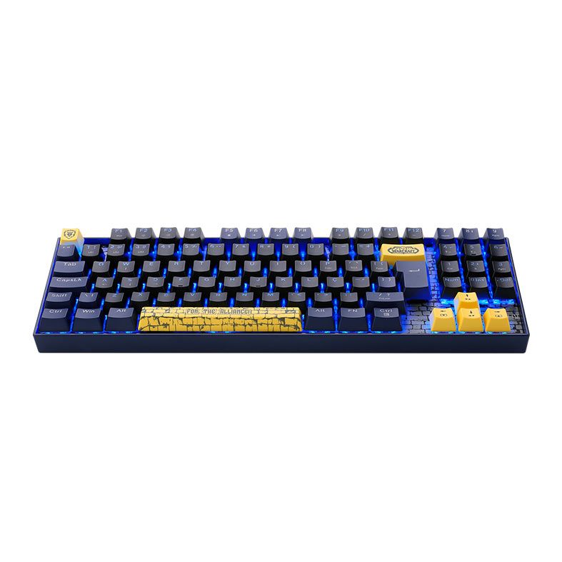 Teclado Mecanico Gamer Redragon World of Warcraft Alianca, Led Azul, Switch Blizzard, 6975763141700