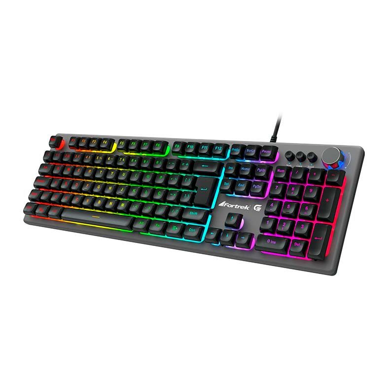 Teclado Gamer Fortrek Holt Rainbow Grafite, 70550