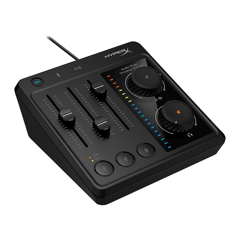 Mixer de Audio HyperX, 5 Canais, USB-C, Preto, 73C12AA