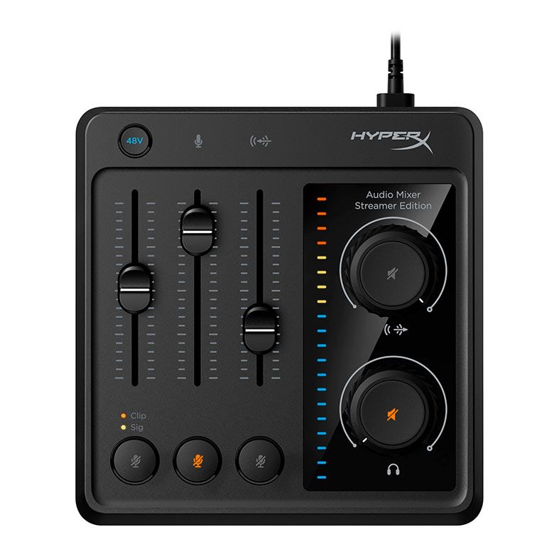 Mixer de Audio HyperX, 5 Canais, USB-C, Preto, 73C12AA